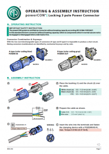 Neutrik PowerCon Connector Assembly Instructions Page 1